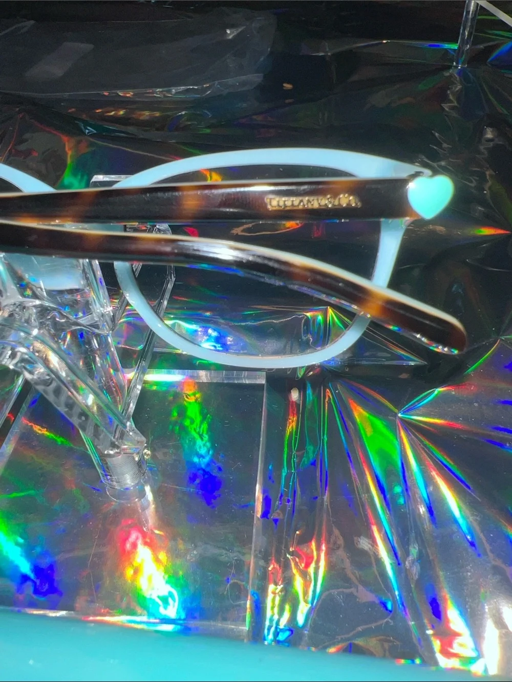 Tiffany & Co. Tortoise Cat-Eye Optical Frames with Tiffany Blue Case